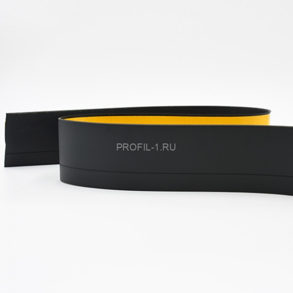 Напольный гибкий плинтус 50 мм ПГ65 черный без клея 3м