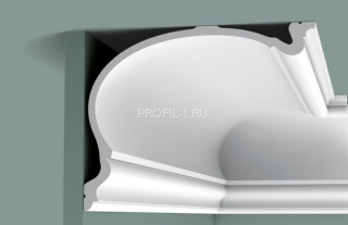 Потолочный плинтус Orac Decor Purotouch C344 белый полиуретан 273х350 мм 2м