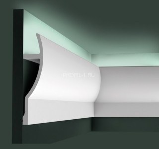 Потолочный плинтус для скрытого освещения Orac Decor C372 белый полиуретан 280х70 мм 2м Потолочный плинтус для скрытого освещения Orac Decor C372 белый полиуретан 280х70 мм 2м