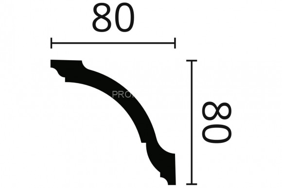 Потолочный плинтус NMC Nomastyl GO белый полистирол 80х80 мм 200 см