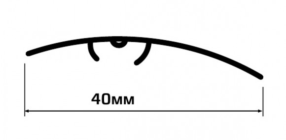 Порог ПВХ ламинированный 40 мм Cezar орех 1,8 м