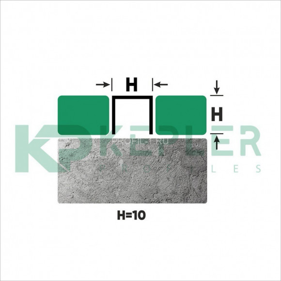 П-профиль бордюрный 10х10 мм из нержавеющей стали SS 304 FSUP10-RP S.S.304 розовое золото полированное 2.7 м