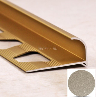 Алюминиевый профиль С-образный 10 мм ПО-10 светло-серый муар 2,7 м