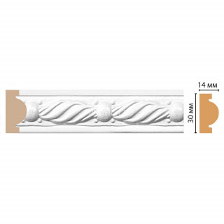 Молдинг DECOMASTER 157-16 (30x14x2400) цвет Белый Молдинг DECOMASTER 157-16 (30x14x2400) цвет Белый