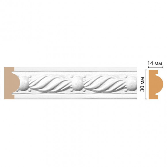Молдинг DECOMASTER 157-16 (30x14x2400) цвет Белый Молдинг DECOMASTER 157-16 (30x14x2400) цвет Белый