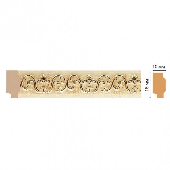 Молдинг DECOMASTER 158-1028 ДМ (18x10x2400) цвет Бежевый антик Молдинг DECOMASTER 158-1028 ДМ (18x10x2400) цвет Бежевый антик