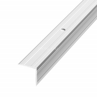 Алюминиевый порог угловой 20х20 мм с рифлением Д5 Серебро НЕ 2,7 м (упаковка 10 штук) Алюминиевый порог угловой 20х20 мм с рифлением Д5 Серебро НЕ 2,7 м (упаковка 10 штук)