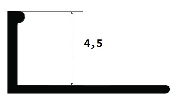 Латунный профиль L-образный 4 мм ЛГ-4 полированный 2,7 м