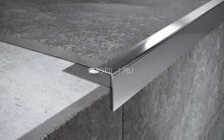 F-профиль из нержавеющей стали 8 мм FF 8 P полированная сталь 270 см