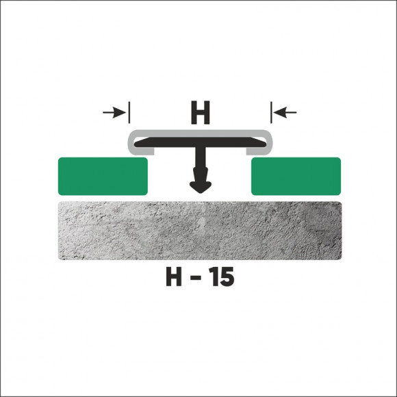Т-профиль из нержавеющей стали 15 мм FTA 15 GP золото полированное 270 см