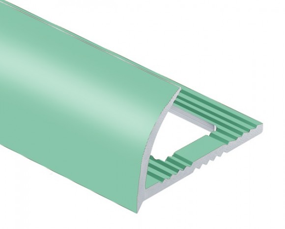 Алюминиевый профиль для плитки С-образный 10 мм PV17-33 бирюзовый Ral 6027 2,7 м