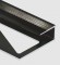 Профиль для ламината оконечный Panel L с рифлением алюминий 10 мм PV59-18 черный матовый 2,7 м