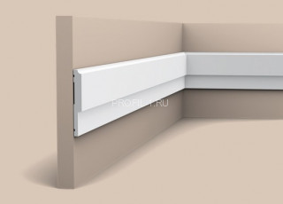 Гибкий молдинг Orac Decor Purotouch P9900F белый полиуретан 80х10 мм 2м