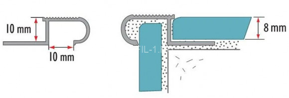 Профиль Z-образный с рифлением овальный ZET OWAL 10 мм алюминий PV49-07 бронза блестящая 2,7 м Профиль Z-образный с рифлением овальный ZET OWAL 10 мм алюминий PV49-07 бронза блестящая 2,7 м