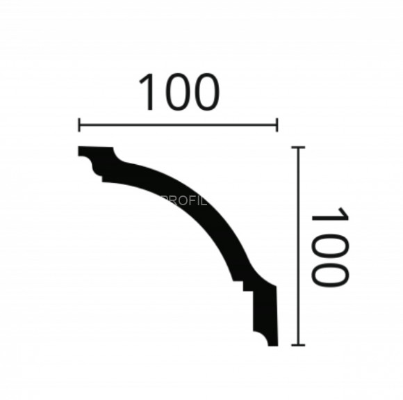 Потолочный плинтус NMC Nomastyl GP белый полистирол 100х100 мм 200 см