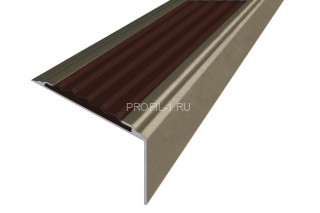 Алюминиевый порог угловой противоскользящий 20х38 мм АУ-38-Анод шампань-темно-коричневый 2,7 м Алюминиевый порог угловой противоскользящий 20х38 мм АУ-38-Анод шампань-темно-коричневый 2,7 м