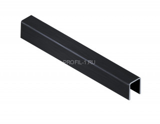 Нержавеющий стальной П-профиль 10х8х10 мм NEEXY PVS96-18 BBL черный браш блестящий 2.7 м