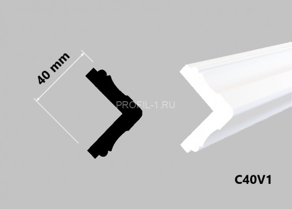 Угол HiWood C40V1 белый 40х40 мм 2 метра