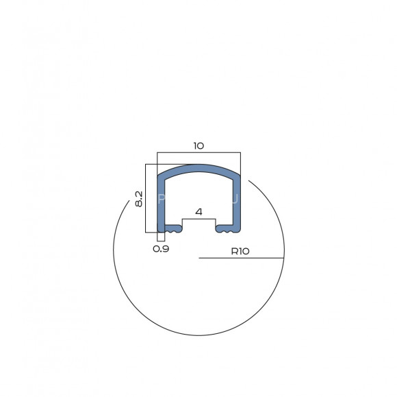 Алюминиевый П-профиль вставка 10мм х 8.2мм NEEXY PV104-10-MB коричневый матовый 2.7м