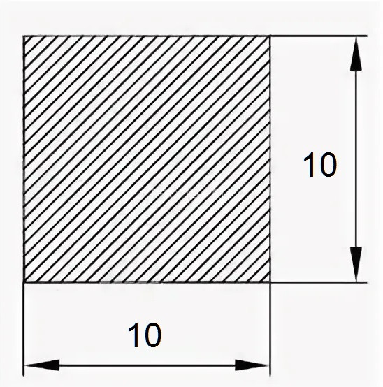 Алюминиевый пруток квадратный 10х10 мм 3 метра