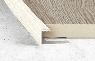 Алюминиевый П-профиль торцевой гибкий Effector S 93 0916-дуб белый 8х10 мм 2,5 м Алюминиевый П-профиль торцевой гибкий Effector S 93 0916-дуб белый 8х10 мм 2,5 м