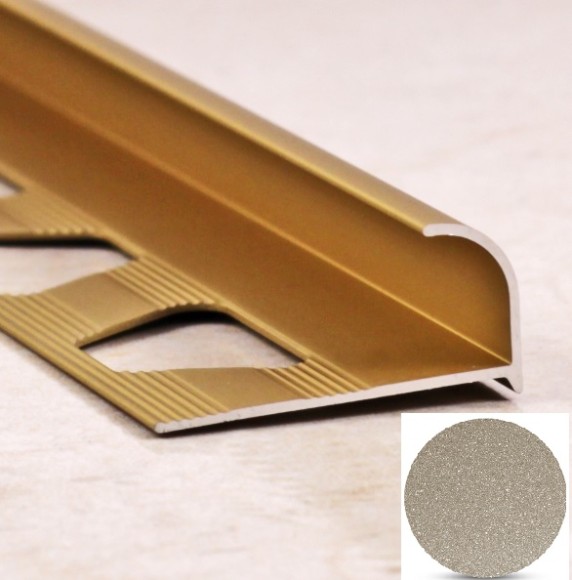 Алюминиевый профиль С-образный 10 мм ПО-10 серый муар 2,7 м