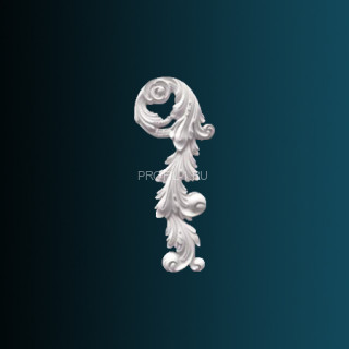 Декоративный орнамент Перфект G2327R правый белый 450х175х38 мм