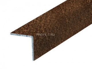 Алюминиевый уголок 40х40 мм равнополочный КР Медный антик 2,7 м (упаковка 10 штук)