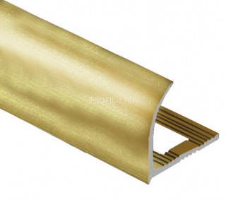 Профиль для плитки С-образный внешний алюминий 8 мм PV22-05 золото блестящее 2,7 м
