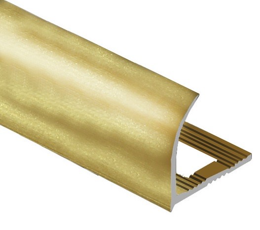 Профиль для плитки С-образный внешний алюминий 8 мм PV22-05 золото блестящее 2,7 м