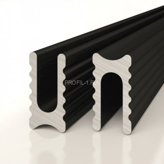 Алюминиевая теневая разделительная рейка Decaro D009A Black черная для стен и потолка 3 м