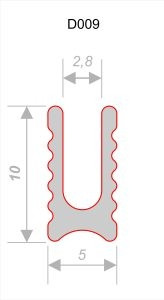 Алюминиевая теневая разделительная рейка Decaro D009A Black черная для стен и потолка 3 м