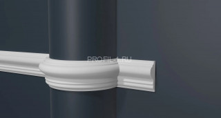 Гибкий молдинг Decor-Dizayn DD301-E композитный материал белый, под покраску 42х16х2000 мм