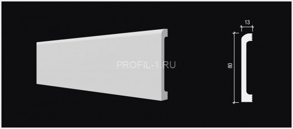 Напольный гибкий плинтус Decor-Dizayn DD706-E полистирол белый, под покраску 80х13х2000 мм Напольный гибкий плинтус Decor-Dizayn DD706-E полистирол белый, под покраску 80х13х2000 мм