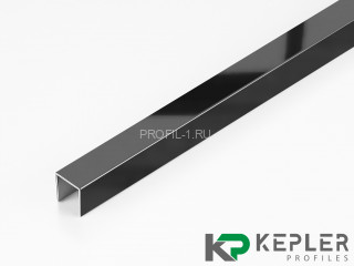 П-профиль бордюрный 10х10 мм из нержавеющей стали SS 304 FSUP10-BP S.S.304 черный полированный 2.7 м