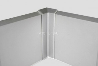Фурнитура для плинтуса Евротрим F-70 ПВХ уголок внутренний серебро Фурнитура для плинтуса Евротрим F-70 ПВХ уголок внутренний серебро