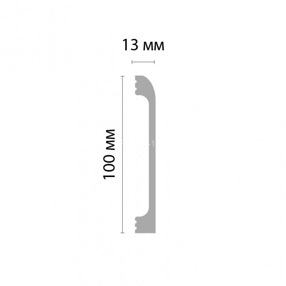Плинтус DECOMASTER D237 ДМ (100x13x2000) напольный, ударопрочный полимер, белый, под покраску Плинтус DECOMASTER D237 ДМ (100x13x2000) напольный, ударопрочный полимер, белый, под покраску
