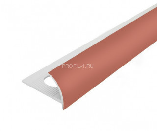 С-профиль ПВХ для плитки 8 мм Cezar 131 Темно-розовый 2,5 м (10 штук)