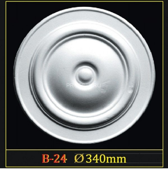 Потолочная розетка Glanzepol B-24 340 мм белая полистирол Потолочная розетка Glanzepol B-24 340 мм белая полистирол