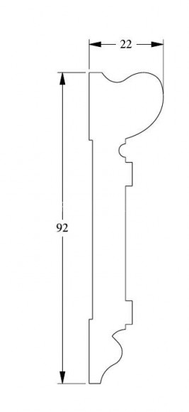Молдинг Orac Decor Duropolymer DX119-2300 белый полистирол 92х22 мм 2.3м