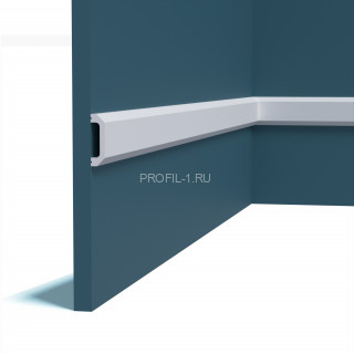 Декоративный молдинг Перфект Плюс P215 белый ударопрочный 14х50 мм 2 м