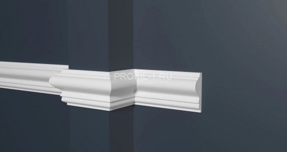 Молдинг Decor-Dizayn DD301 полистирол белый, под покраску 42х16х2000 мм