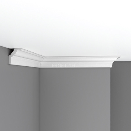 Плинтус потолочный 59х48х2400 мм Decomaster DP 18 из полиуретана белый под покраску Плинтус потолочный 59х48х2400 мм Decomaster DP 18 из полиуретана белый под покраску