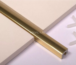 Алюминиевый П-профиль 8х20 Б-4 золото люкс 3 м