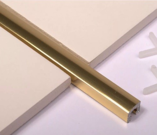 Алюминиевый П-профиль 8х20 Б-4 золото люкс 3 м