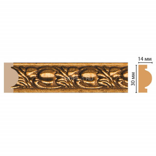 Молдинг DECOMASTER 157-58 ДМ (30x13x2400) цвет Золото антик Молдинг DECOMASTER 157-58 ДМ (30x13x2400) цвет Золото антик