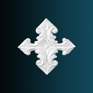 Декоративный орнамент Перфект G2012 белый 167х167х17 мм