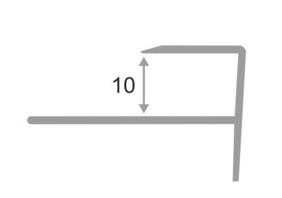 Алюминиевый F-профиль гибкий ПФ-10 черный матовый 2,7м