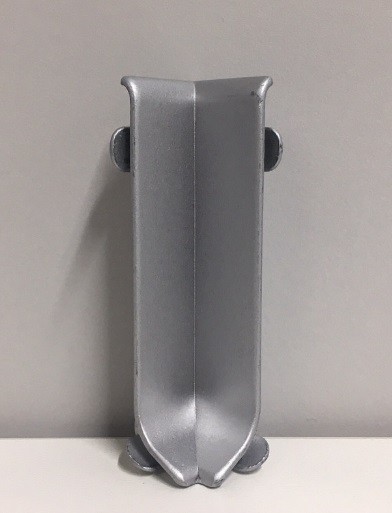 Уголок внутренний для плинтуса ПТ-100 ПВХ серебро