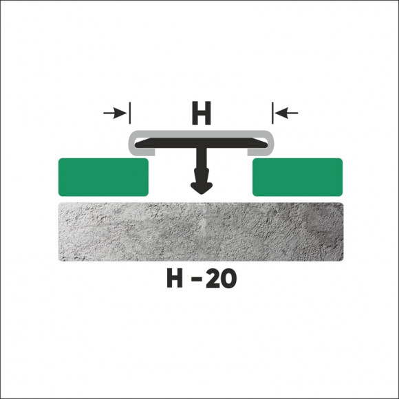 Т-профиль из нержавеющей стали 20 мм FTA 20 S сатинированная сталь 270 см